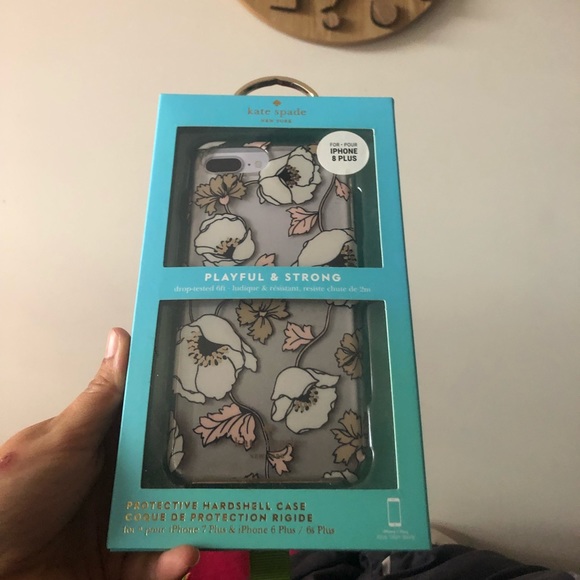 Beautiful clear/floral iPhone plus Kate Spade case - Picture 4 of 6